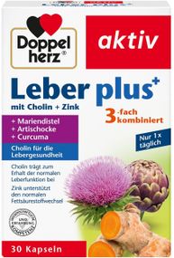 Doppelherz Leber plus mit Cholin + Zink Доппельгерц для лікування печінки Холін+екстракт Артишоку + Розторопші