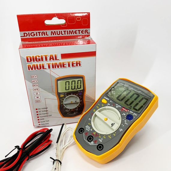 Мультиметр HAOYUE DT-33C Вимірювання: V (AC/DC), A (AC/DC), Ω, hFE, дзвінки. Функції: Data Hold, тест діодів | Зображення 1