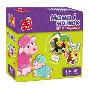 Детская настольная игра "Мама и малыш" VT2100-14 с липучками