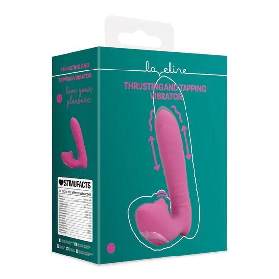 Вибратор для точки G Loveline Thrusting and Tapping Vibrator - Powerful Pink Sex Aura | Зображення 3