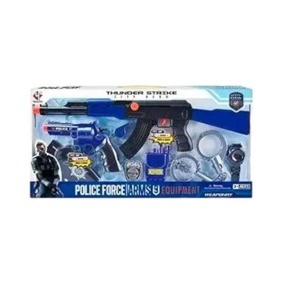 Набор игровой Полицейский 9 предметов Р 016 А Черный