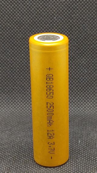 Аккумулятор высокотоковый QB 18650 3,7V 2500mA (12A) 1шт. | Зображення 2