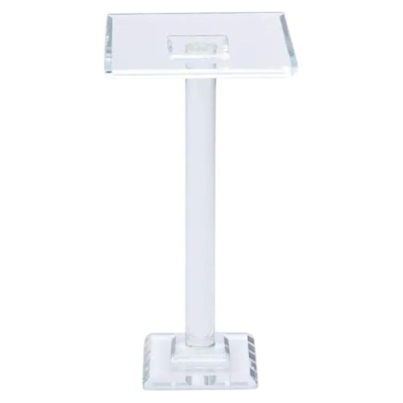 Тортівниця скляна на ніжці 12×12×23 см кругла стійка для торта, капкейків HP-4-72L | Зображення 1