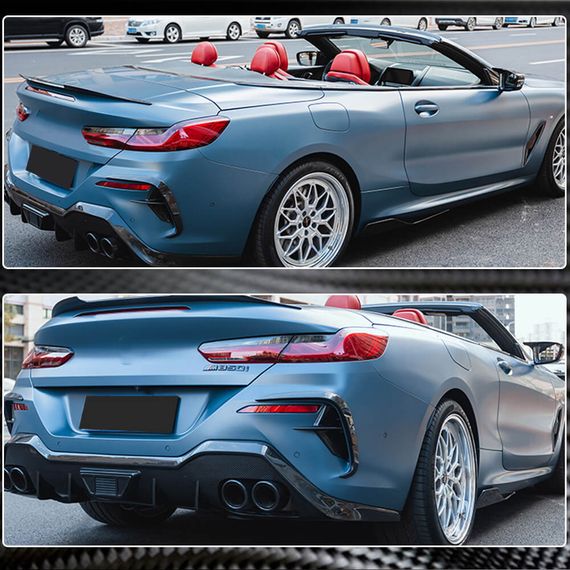 Задний диффузор бампера V2 для M-Sport, Карбон для BMW 8 cерія G14/G15/G16 2018- гг | Зображення 3