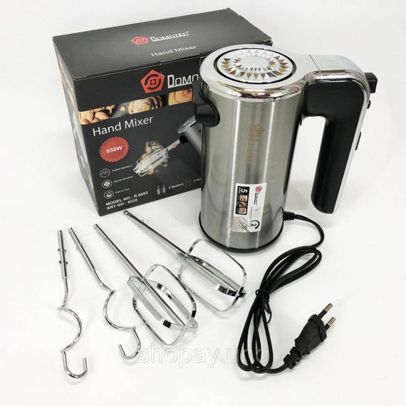 Бытовой миксер для кухни DOMOTEC R 6693, Миксер ручной кухонный для приготовления еды IH-85 | Зображення 5