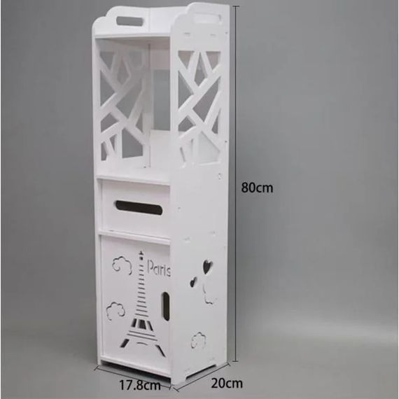 Полка стеллаж пластиковая в ваную Этажерка устойчива к влаге PK-02 (80cm*15cm*15cm) | Зображення 2
