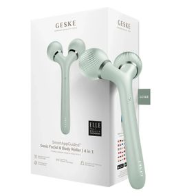 Електронний ультразвуковий ролик для обличчя та тіла GESKE Sonic Facial&Body Roller 4в1 magenta, Зелений