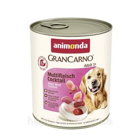 Влажный корм для собак GranCarno Adult Multi-Meat Cocktail мультимясной коктейль консерва 800 г