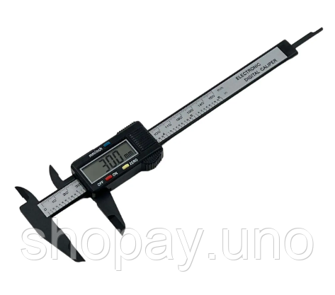 Электронный цифровой штангенциркуль микрометр с LCD дисплеем Digital Caliper цифровой электронный 150 мм - 0.01 мм | Зображення 1