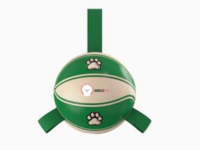 Іграшка для собак Misoko&Co Basketball Ball, 18.5 см, зелений
