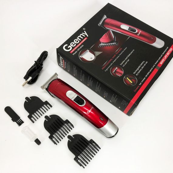 Машинка для стрижки волосся Gemei GM-6046, Машинка для стрижки волосся та гоління. Колір: червоний | Зображення 2