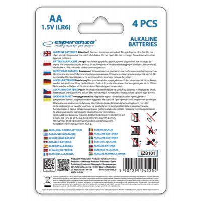Батарейка Esperanza AA LR6 Alkaline * 4 (EZB101) | Зображення 2