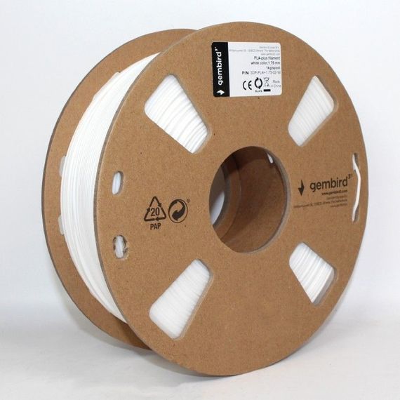 Філамент для 3D-принтера Gembird 3DP-PLA+1.75-02-W , PLA+, 1.75 мм, білий | Зображення 1