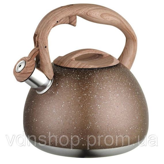 Металический чайник со свистком из нержавейка UN-5306 2, 7л, Чайник со свистком нержавеющая сталь YR-66 | Зображення 4