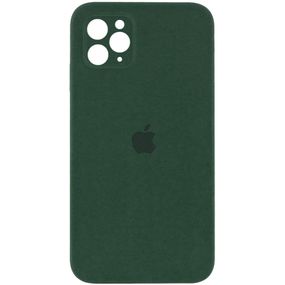 Чехол Silicone Case Square Full Camera Protective (AA) для Apple iPhone 11 Pro Max (6.5") Зеленый / Cyprus Green