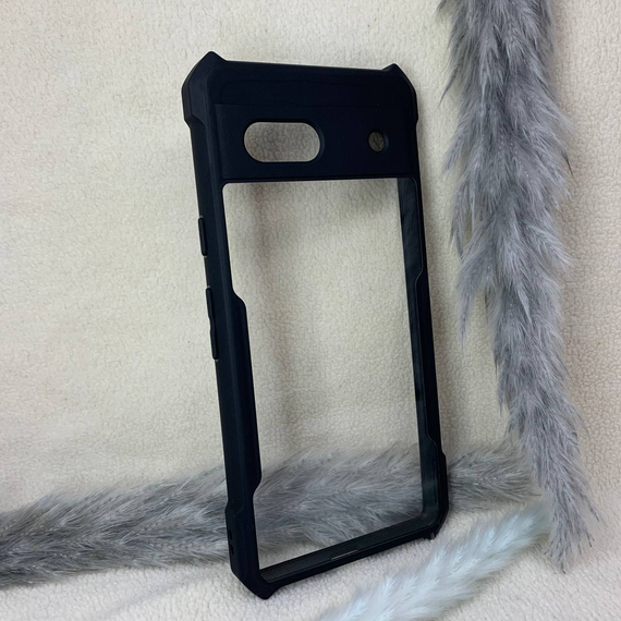 Чохол для Google Pixel 7A Wlons Hybrid прозорий протиударний PC+TPU Чорний