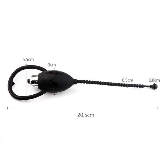 Уретральний катетер з вібрацією "Olo" - Чорний | Зображення 2