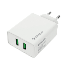 Зарядний пристрій мережевий 2USB 3,0A QC 36W білий ColorWay CW-CHS017Q-WT