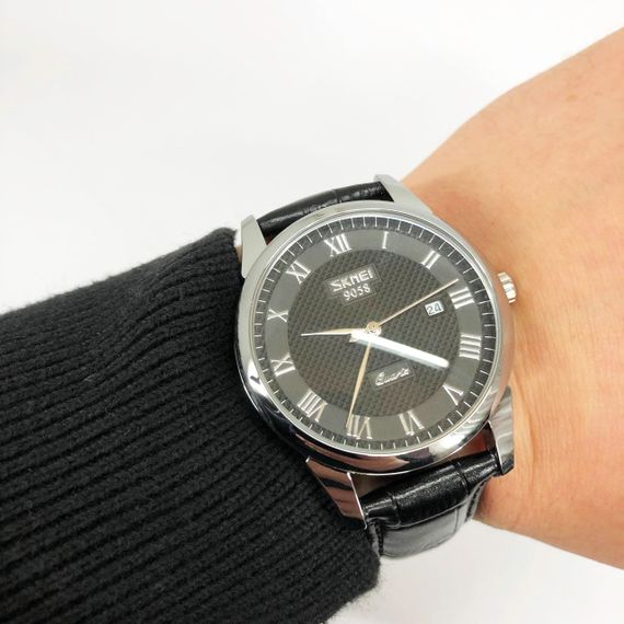 Мужские часы с шикарным внешним видом SKMEI 9058LSIBKBK, Часы мужские в строгом стиле VX-29 | Зображення 4