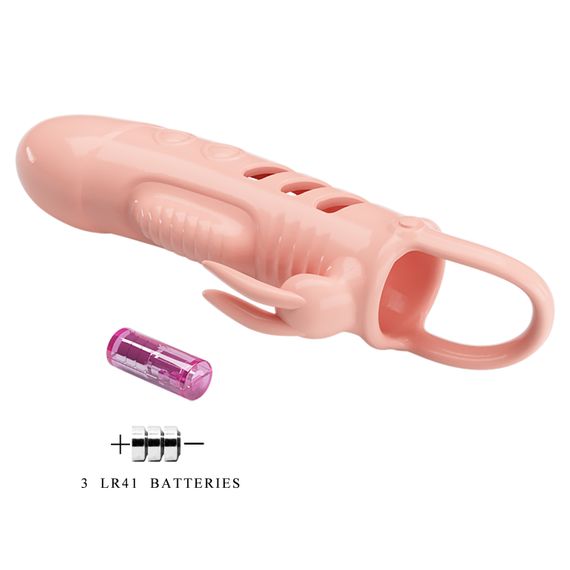 Насадка на член - Pretty Love Sloane Vibrating Penis Sleeve Flesh | Зображення 6