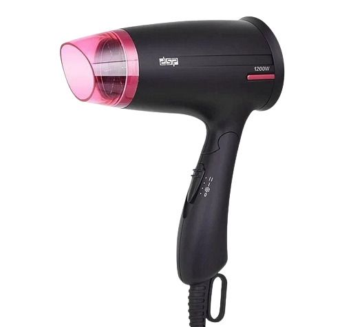 Фен дорожний  для волосся з насадкою DSP F-30031 1200Вт