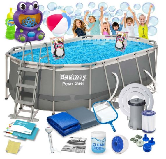Басейн каркасний овальний 18 в 1 Bestway 56620 427 x 250 x 100 см (DM-56620-17W1) | Зображення 1