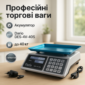 Ваги торгові для зважування продуктів Dario, Ваги для ринку приймання товару RL-76
