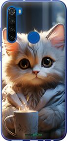Чохол на Xiaomi Redmi Note 8T Білий кіт "5646u-1818-2448"