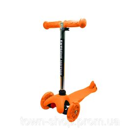 Самокат детский 3-х колесный  SC20101 светящиеся колеса (Оранжевый)