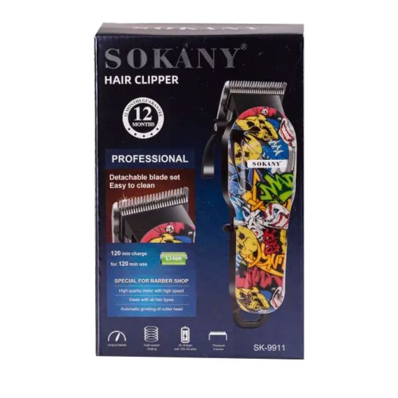 Машинка для стрижки Sokany SK-9911 професійна 4 насадки | Зображення 5