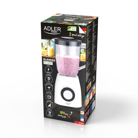 Блендер стаціонарний Adler AD 4085 глечик 1,5 л 1000 Вт імпульсний режим | Зображення 9