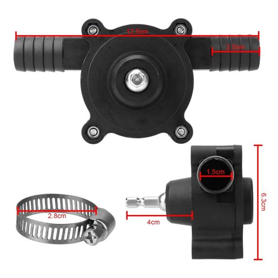 Насос на дрель для перекачки жидкостей / Насадка на шуруповерт / Насадка-насос для перекачки топлива и воды | Зображення 7