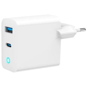 Gembird TA-UC-PDQC45L-W-01 (USB-A + Type-C) Мережевий зарядний пристрій