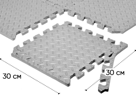 Мат-пазл EasyFit SwallowTail EVA 120х60х1 см татамі ластівчин хвіст Сірий (EF-1950-30-GY) | Зображення 1