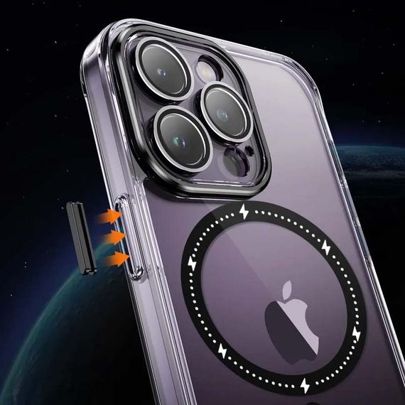 Чехол TPU+PC Colorful with MagSafe для Apple iPhone 12 Pro (6.1") Black | Зображення 5