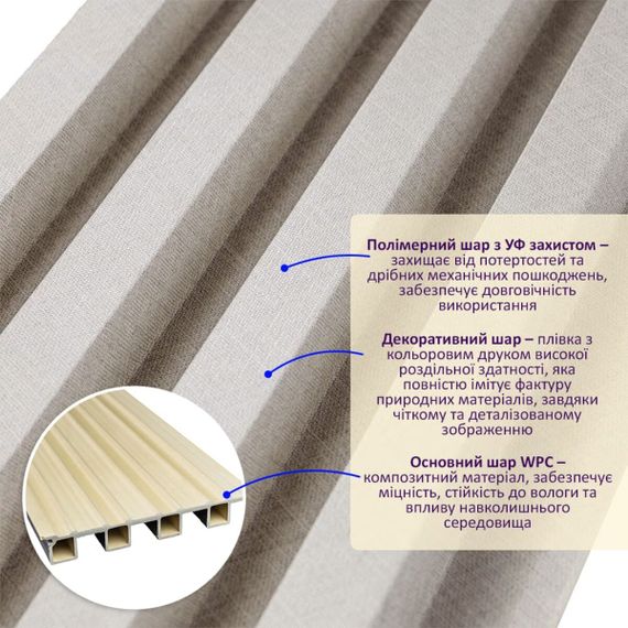 Декоративна стінова рейка 3000*160*23мм (D) SW-00001860 | Зображення 1