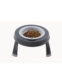 Миска на складній підставці Dexas Dexas Single Elevated Feeder, 360 мл, сіра