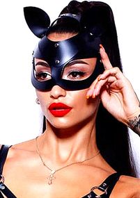 Сексуальная элегантная черная маска Кошечки Star Night, кожаная (без коробки) sexstyle