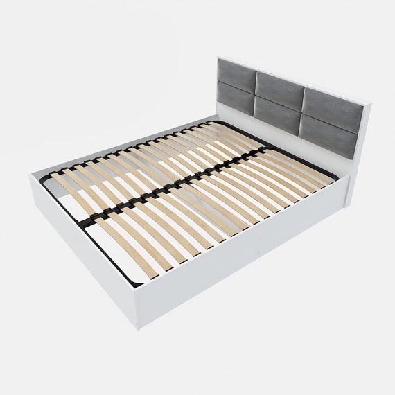 Ліжко двоспальне Еверест КЛ-1400 Лайт (ламельний каркас) 140х200 см Німфея Альба (EVR-4652) | Зображення 1