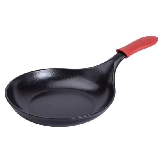 Чугунная сковорода с силиконовой ручкой Ø24,5 см для электрической и газовой плиты 1 л HP-1-13
