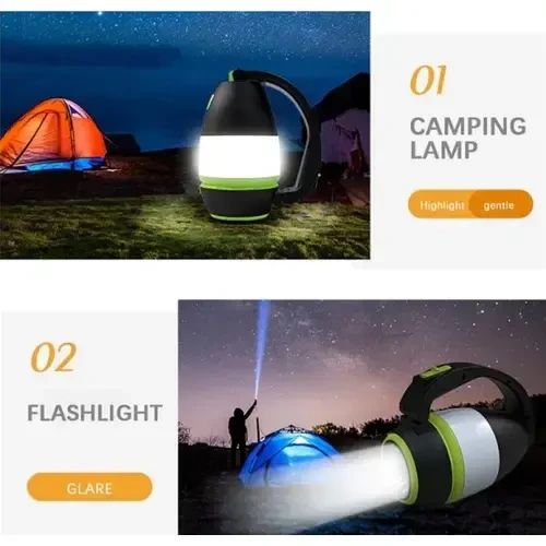 Светодиодный аккумуляторный фонарь трансформер 3 в 1 для кемпинга аккумуляторный LED | Зображення 1