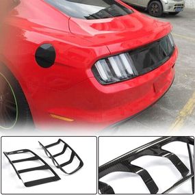 Накладки на задні ліхтарі (2015-2017, Карбон) для Ford Mustang рр