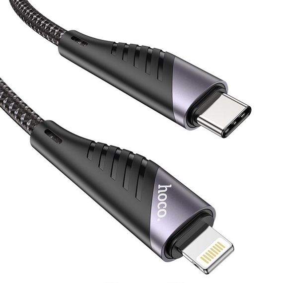 Дата кабель Hoco U95 Freeway 4in1 USB/Type-C to Type-C/Lightning 60W (1.2m) Black | Зображення 4