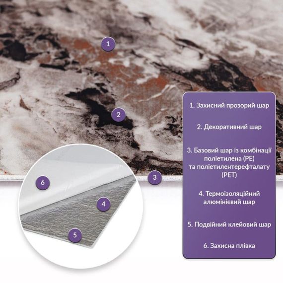 Самоклеюча стінова PET плитка 600*300*2mm (D) SW-00002297 | Зображення 1