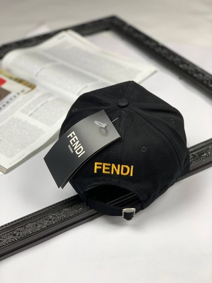 Кепка Fendi black yellow logo с018 | Зображення 2
