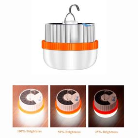 Світлодіодний ліхтар кемпінг на сонячній батареї T2-SMD, АКБ Li-Ion, ЗУ Тype-C OR-89