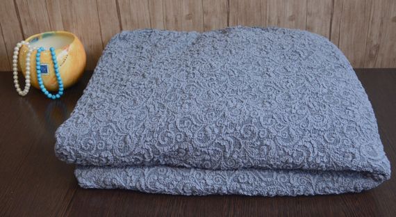 Жаккардовый чехол на диван + 2 кресла без юбки Серый | Зображення 2