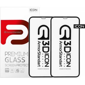 Стекло защитное Armorstandart Icon 3D iPhone 11Pro Max/XS Max Black 2шт (ARM56214-GI3D-BK)