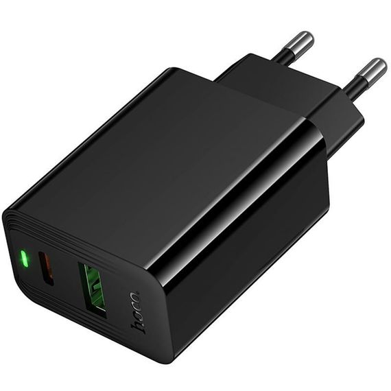 СЗУ Hoco CS94A Leader PD20W+QC3.0 (1USB-A/1C) Black | Зображення 2