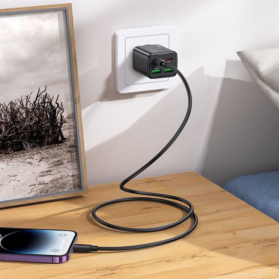 СЗУ Hoco N55 Fundador PD20W four-port (2USB-A/2C) + Type-C to Lightning | Зображення 4